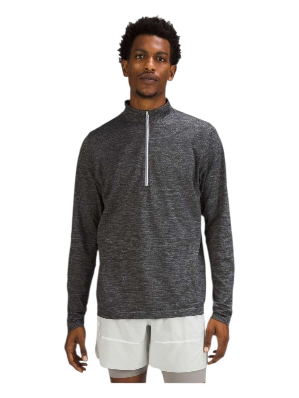 Lululemon Mens Rhino Graphite Grey Metal Vent Tech Half Zip Pullover Large